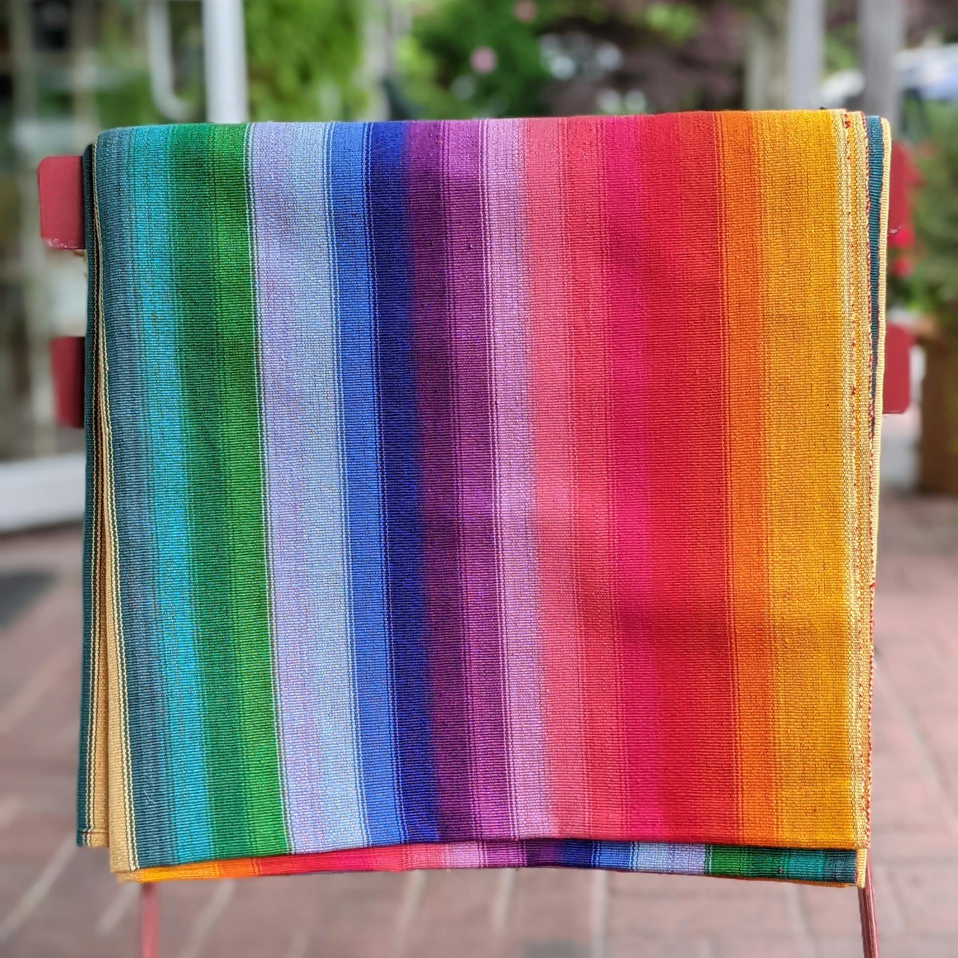 Guatemalan Tablecloth - Rainbow Stripe