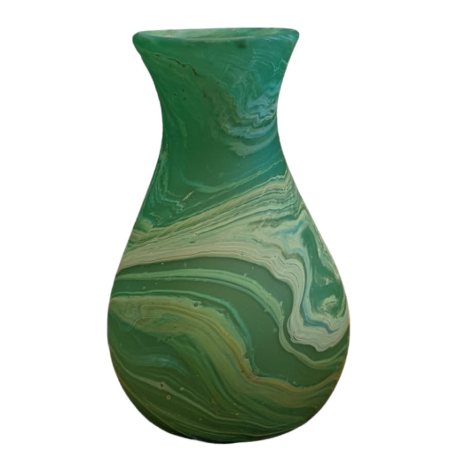 Hebron Glass Wide Carafe - Green